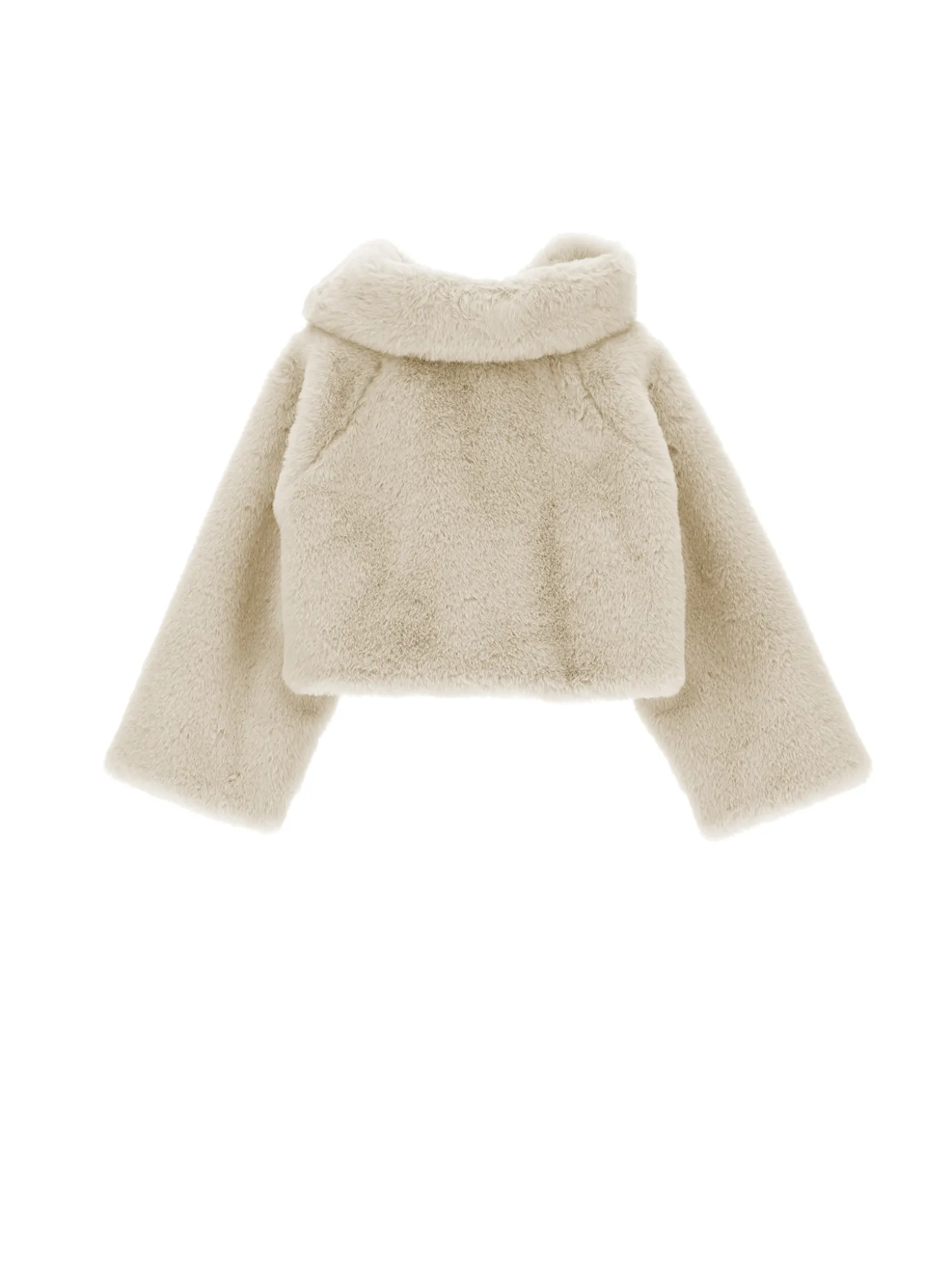 Giacca peluche con fiocco