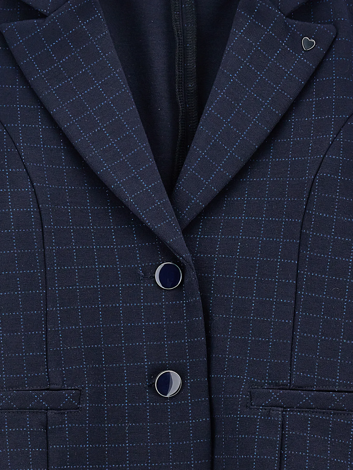 Giacca punto Milano glitter check