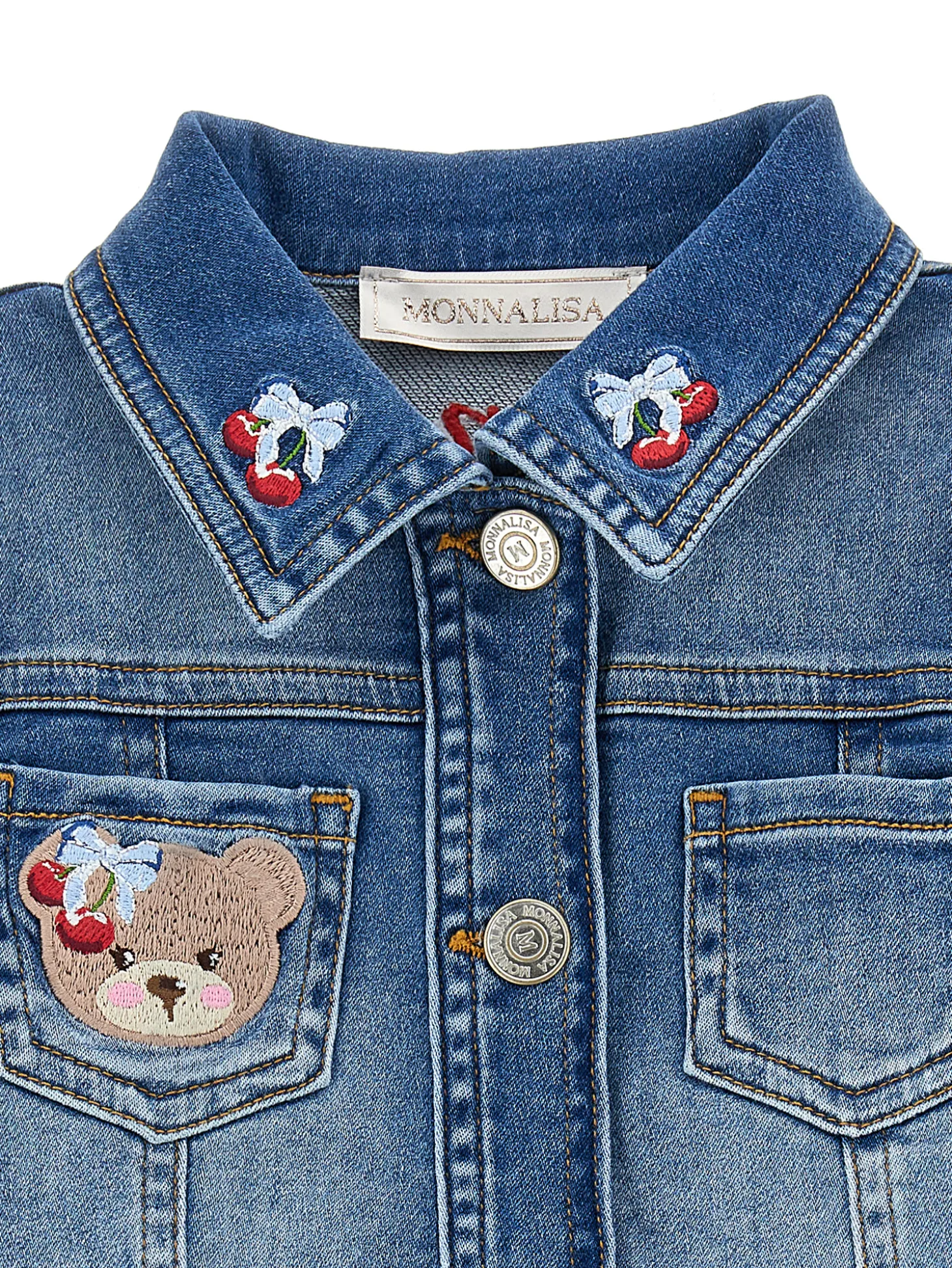 Giacchino denim ricamato