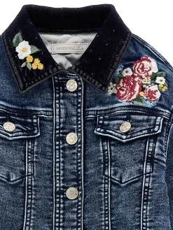 Giacchino denim ricamato