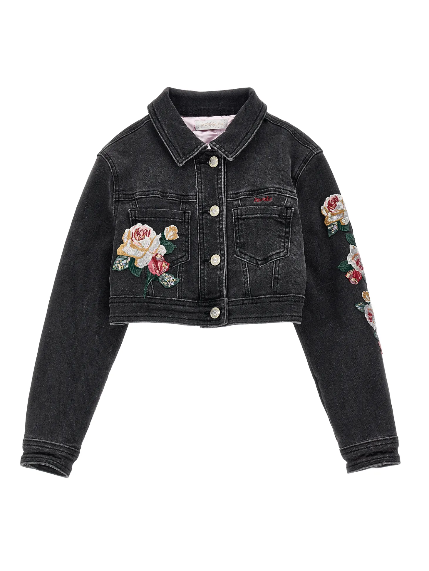 Giacchino jeans ricamato