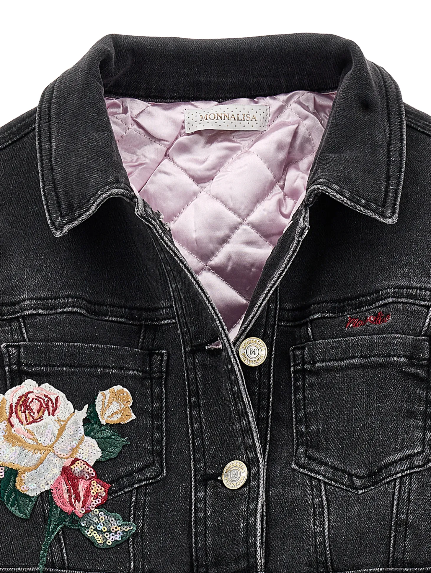 Giacchino jeans ricamato