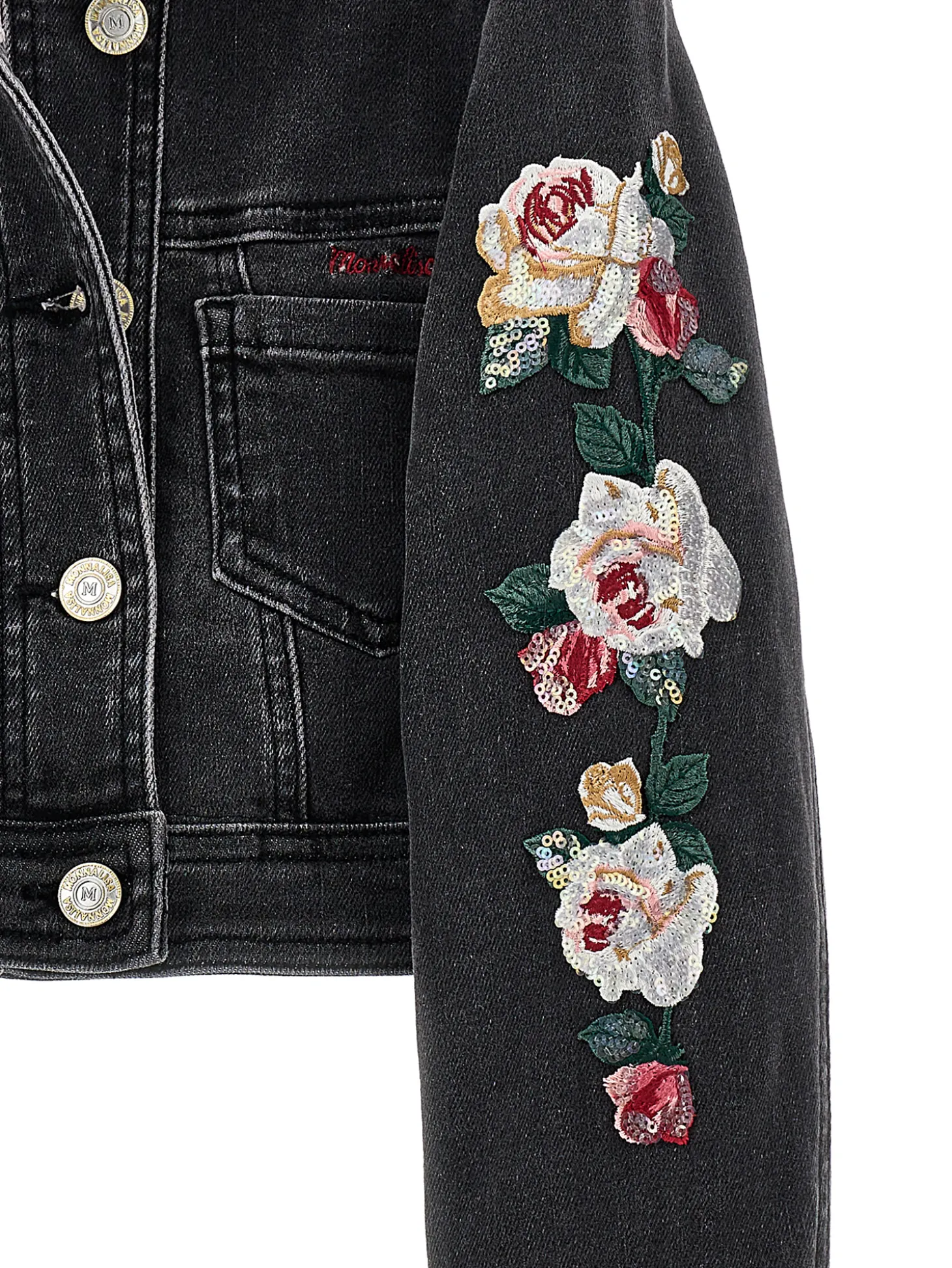 Giacchino jeans ricamato