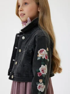 Giacchino jeans ricamato