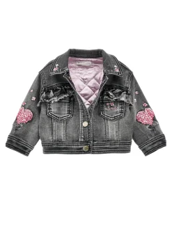 Giacchino jeans ricamato