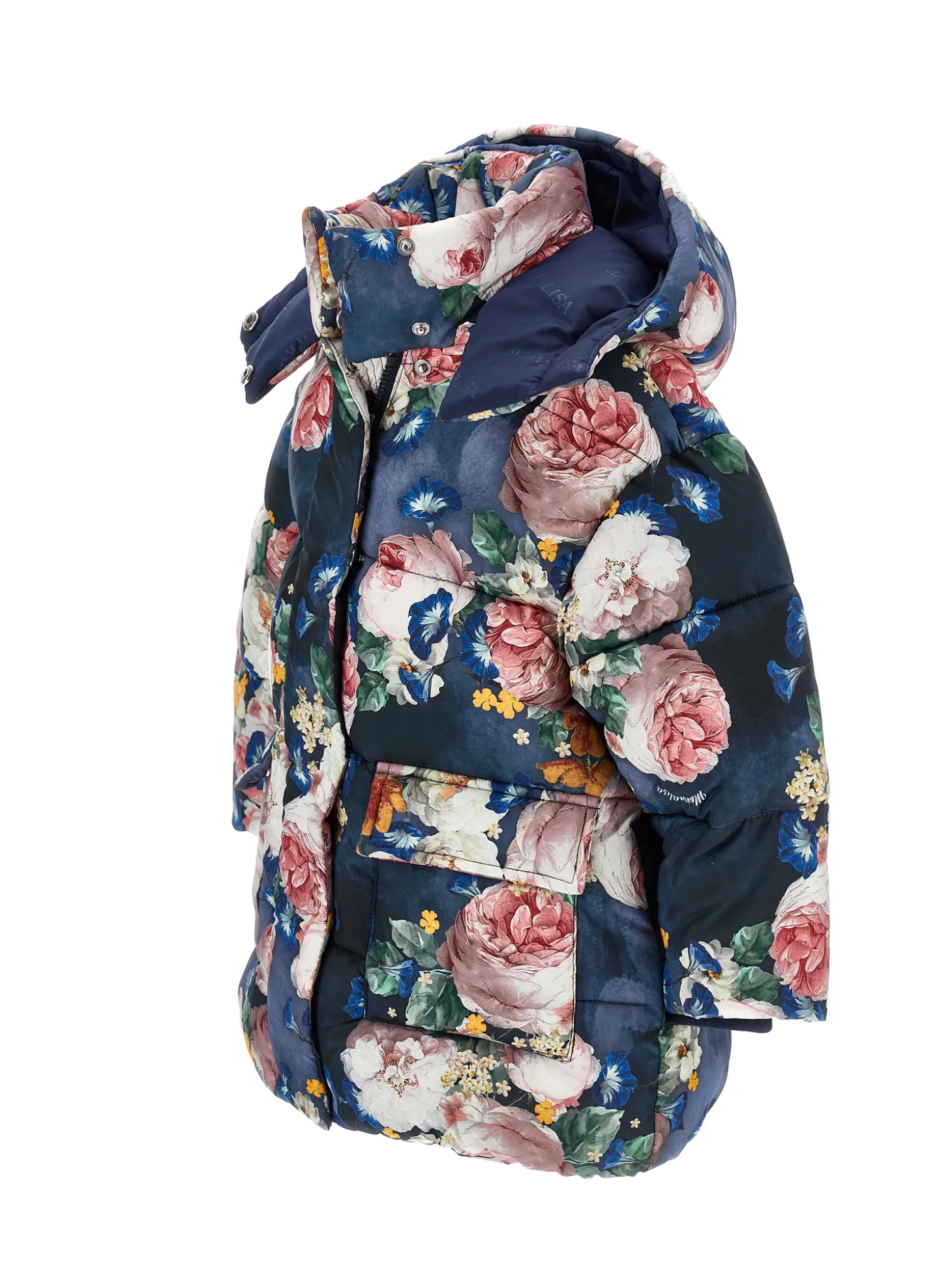 Giaccone imbottito rose barocche