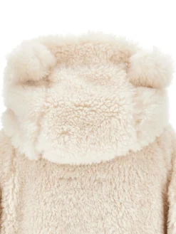 Giaccone peluche con cappuccio
