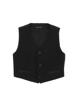 Gilet classico con dettagli in raso