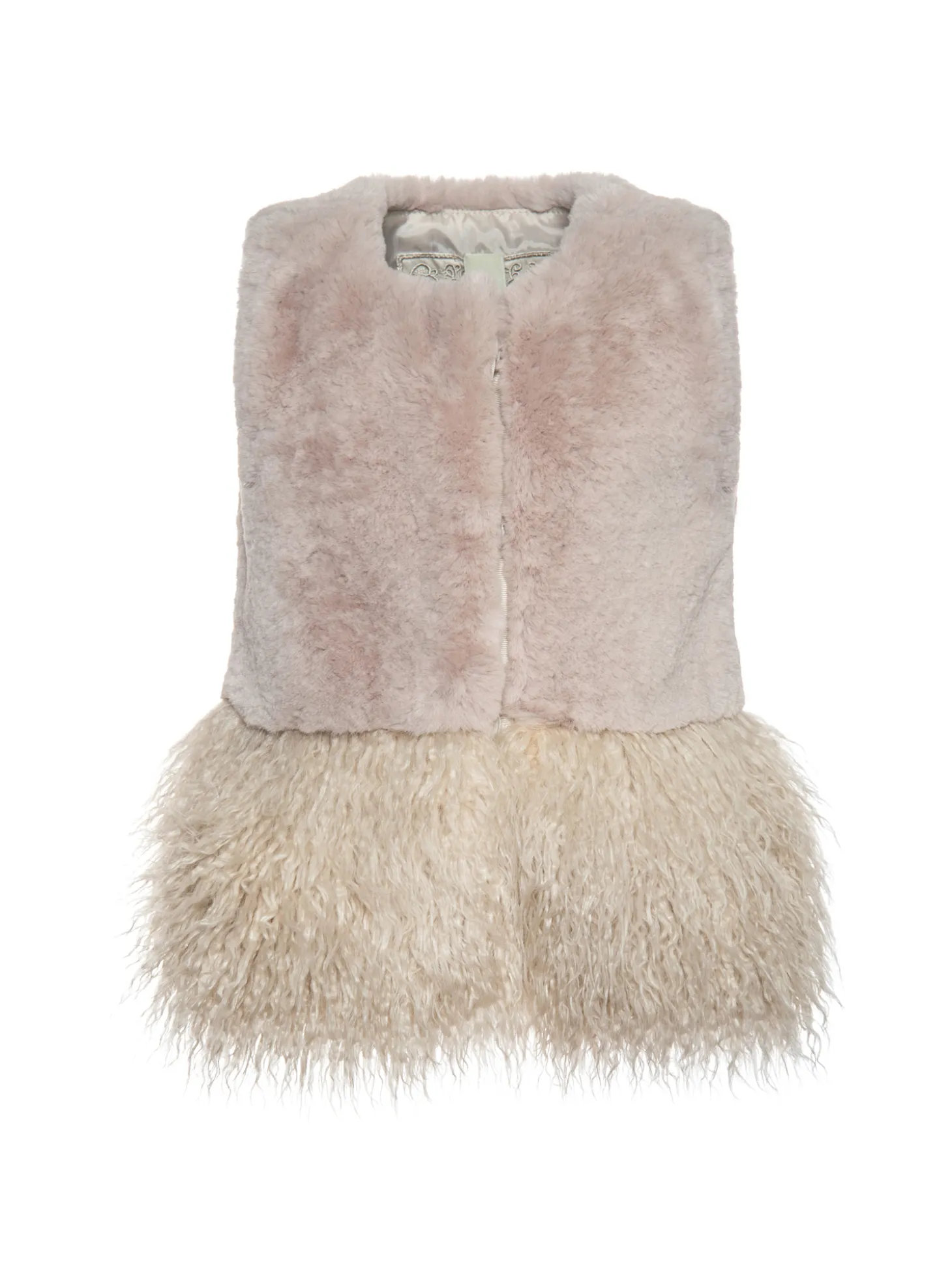 Gilet peluche con mongolia