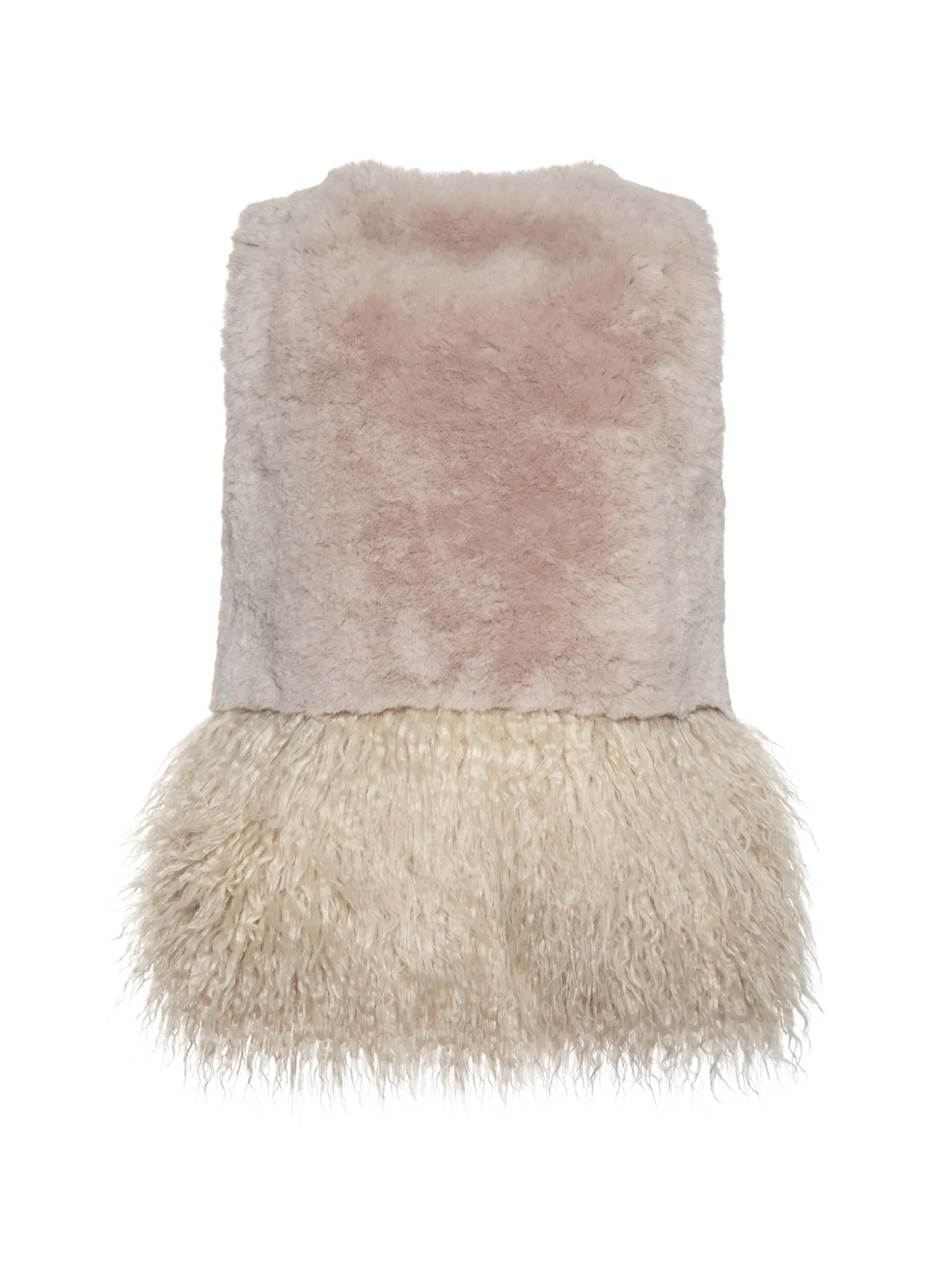 Gilet peluche con mongolia