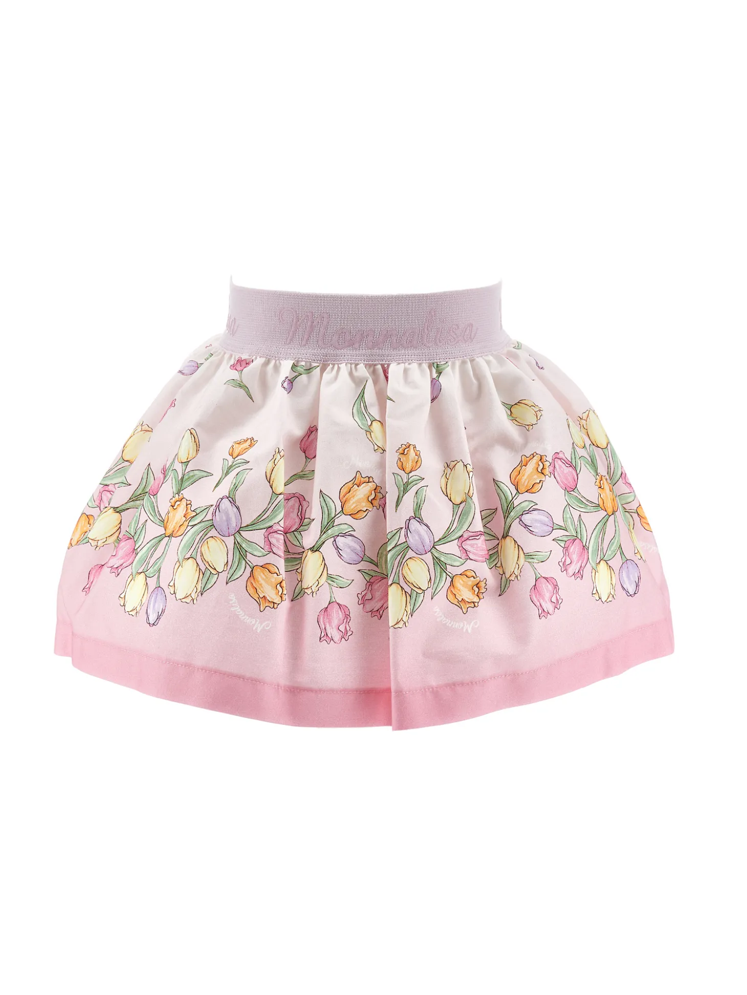 Gonna cotone tulipani