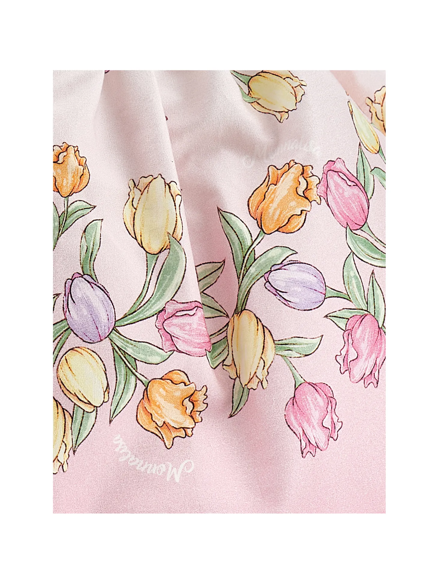 Gonna cotone tulipani