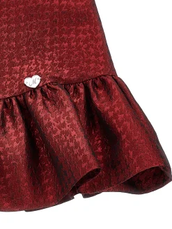 Gonna jacquard pied de poule con shorts