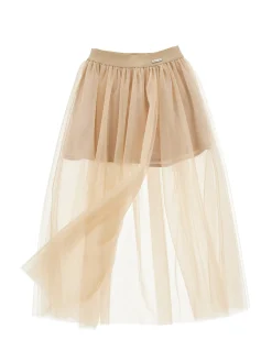 Gonna longuette tulle manoseta
