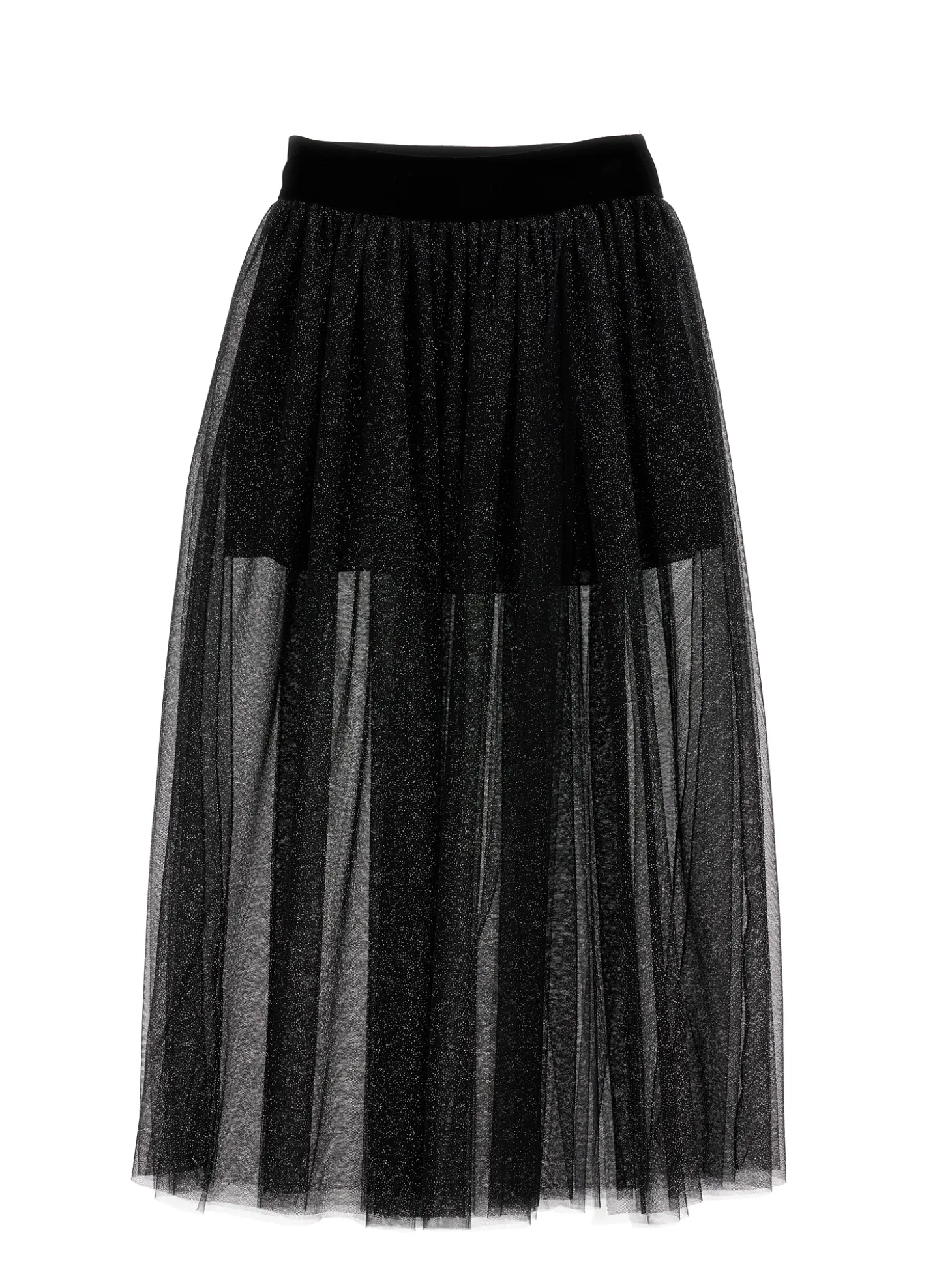 Gonna lunga maglia lurex