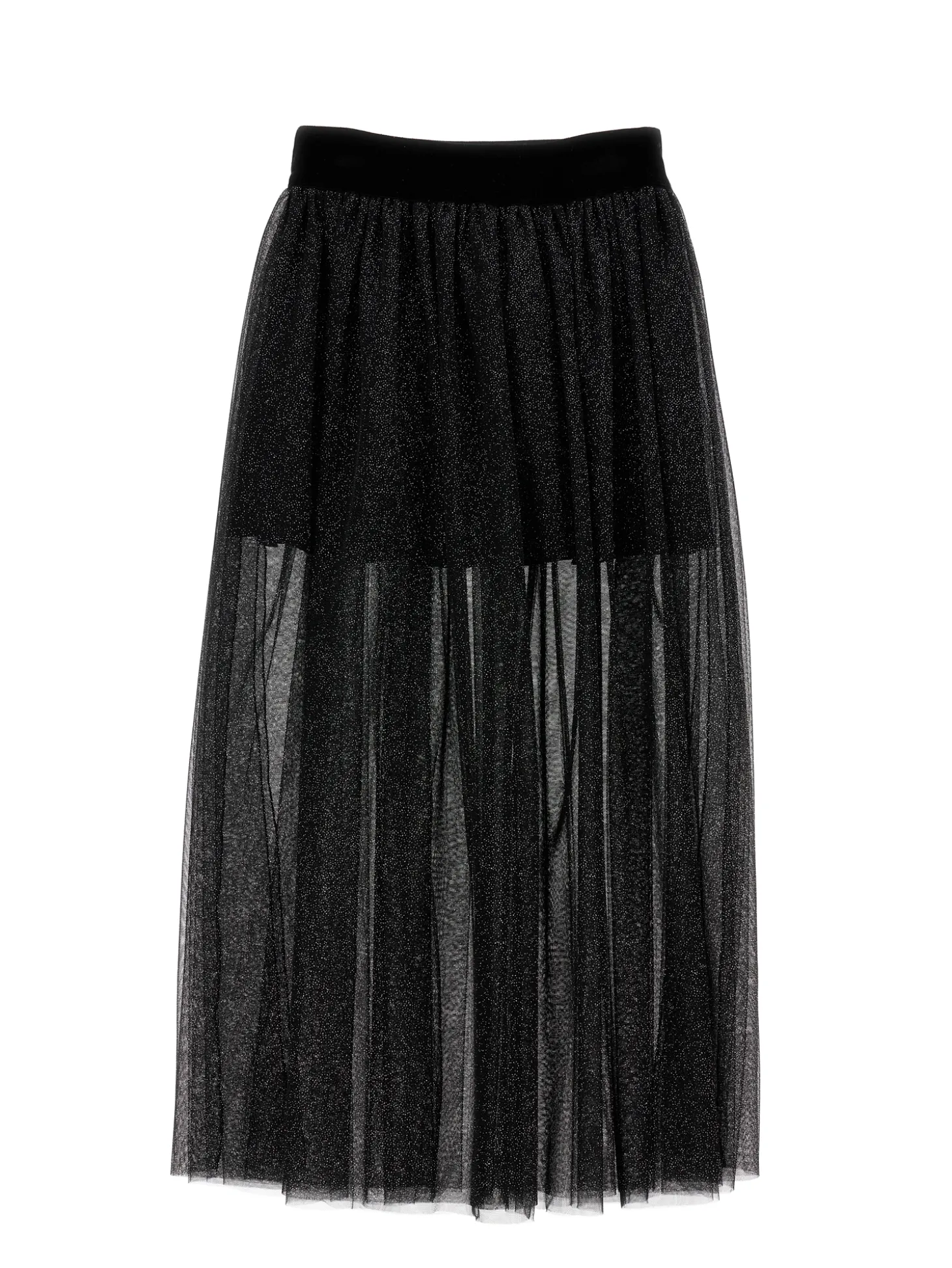 Gonna lunga maglia lurex