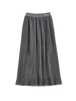 Gonna lurex plissé