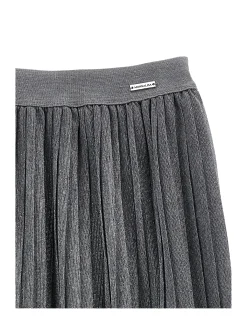 Gonna lurex plissé