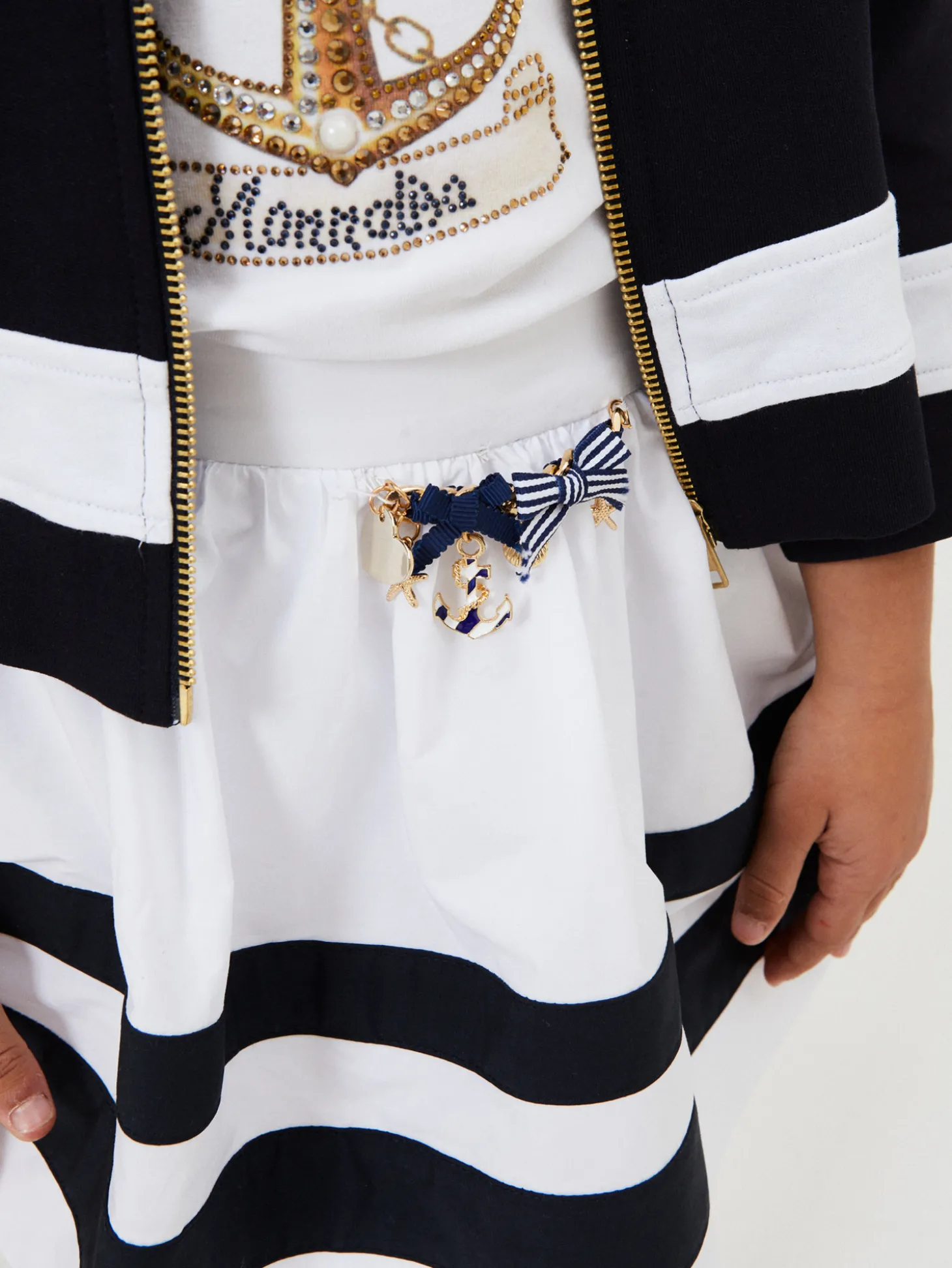 Gonna popeline con charms