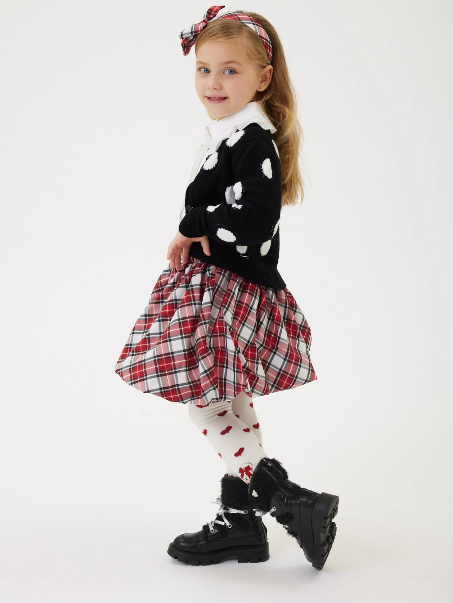 Gonna taffetà tartan