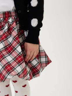 Gonna taffetà tartan