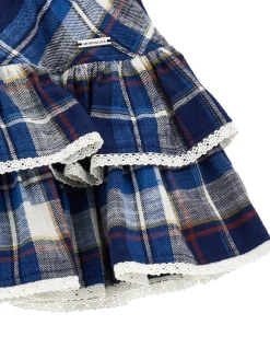 Gonna tartan con balze