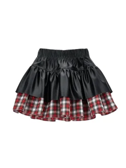 Gonna tessuto spalmato tartan