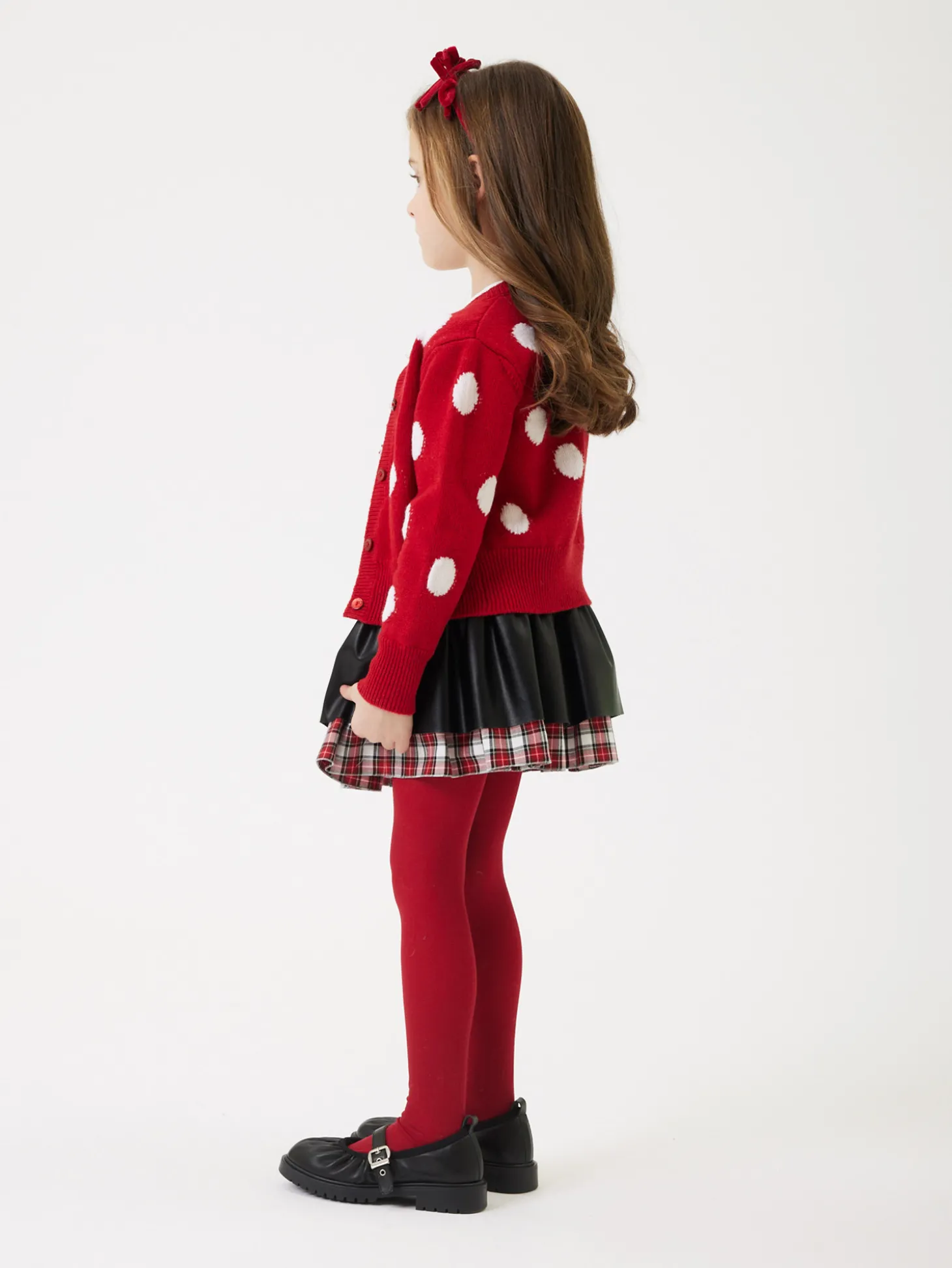 Gonna tessuto spalmato tartan