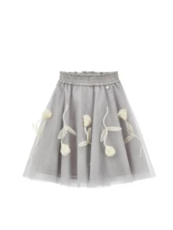 Gonna tulle glitter con fiocchi