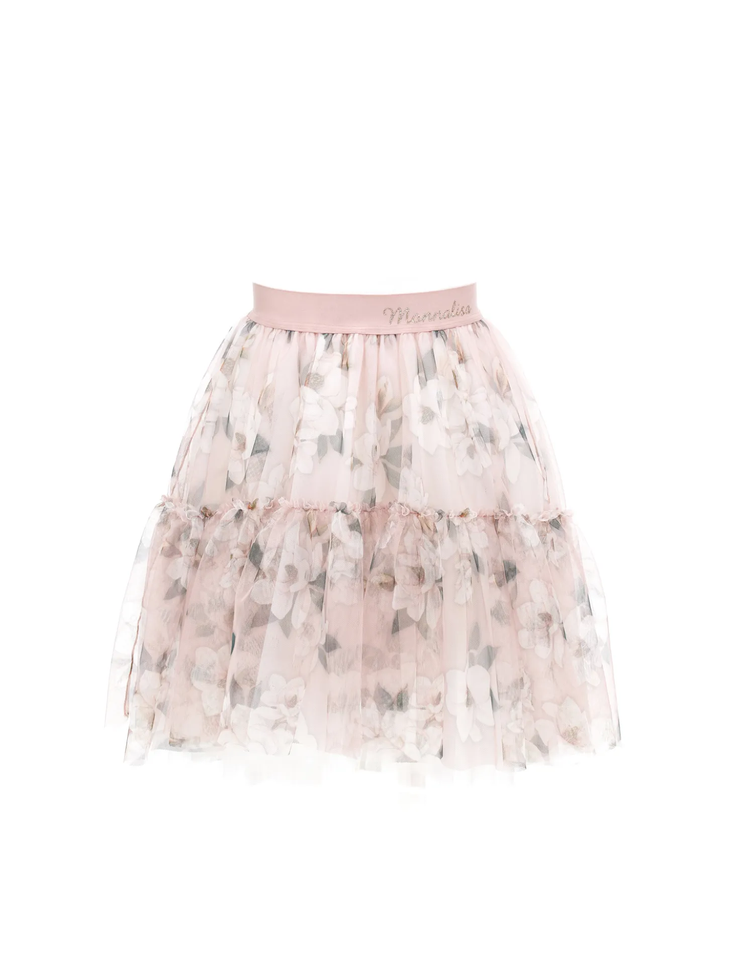 Gonna tulle stampa magnolia