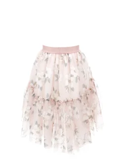 Gonna tulle stampa magnolia