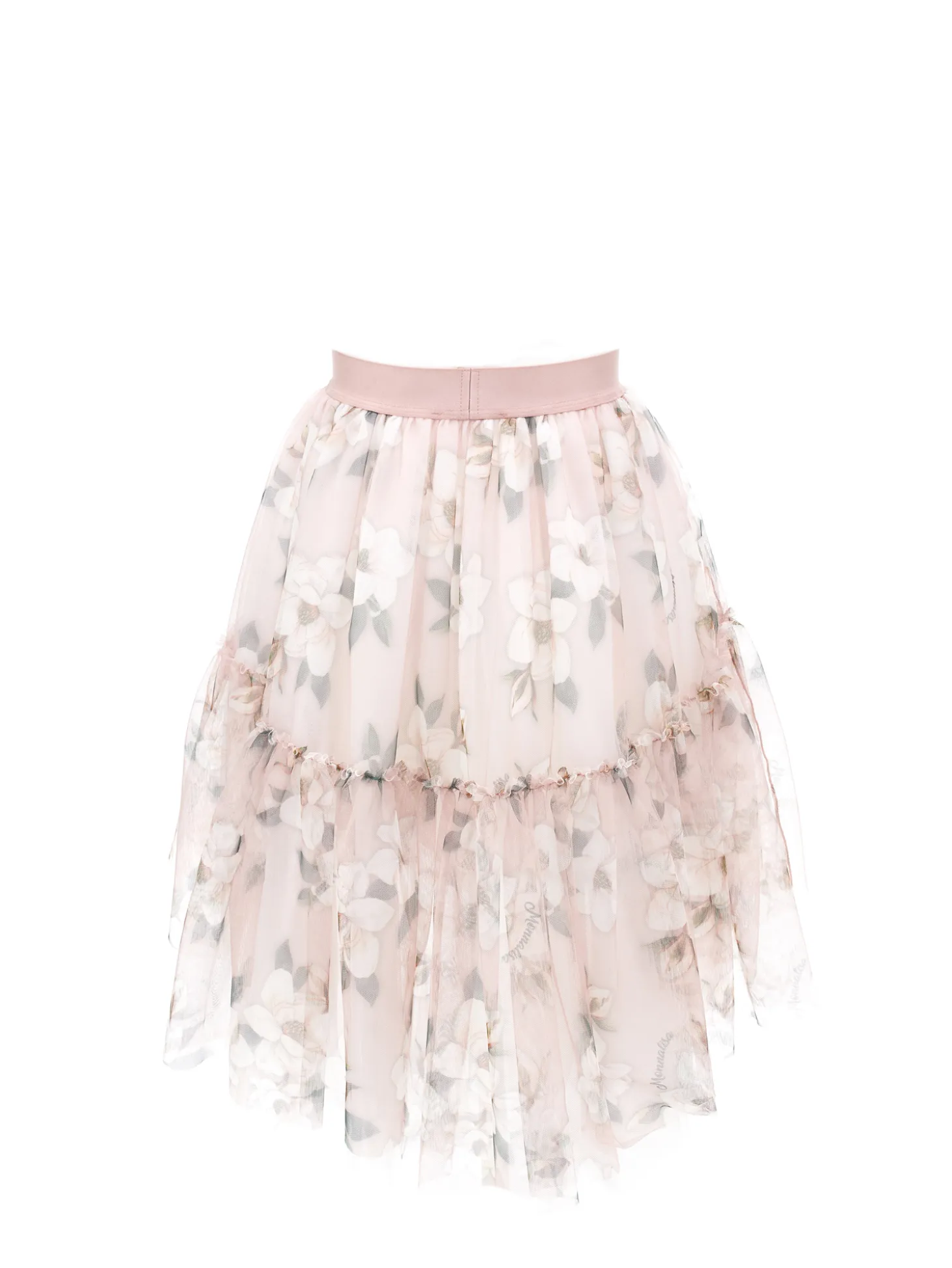 Gonna tulle stampa magnolia