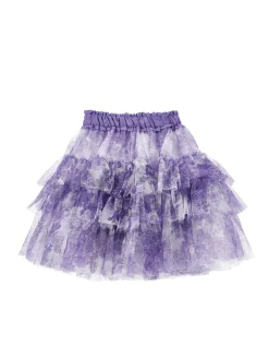 Gonna tulle stampato