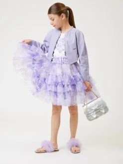 Gonna tulle stampato