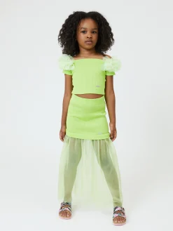 Gonna viscosa e tulle