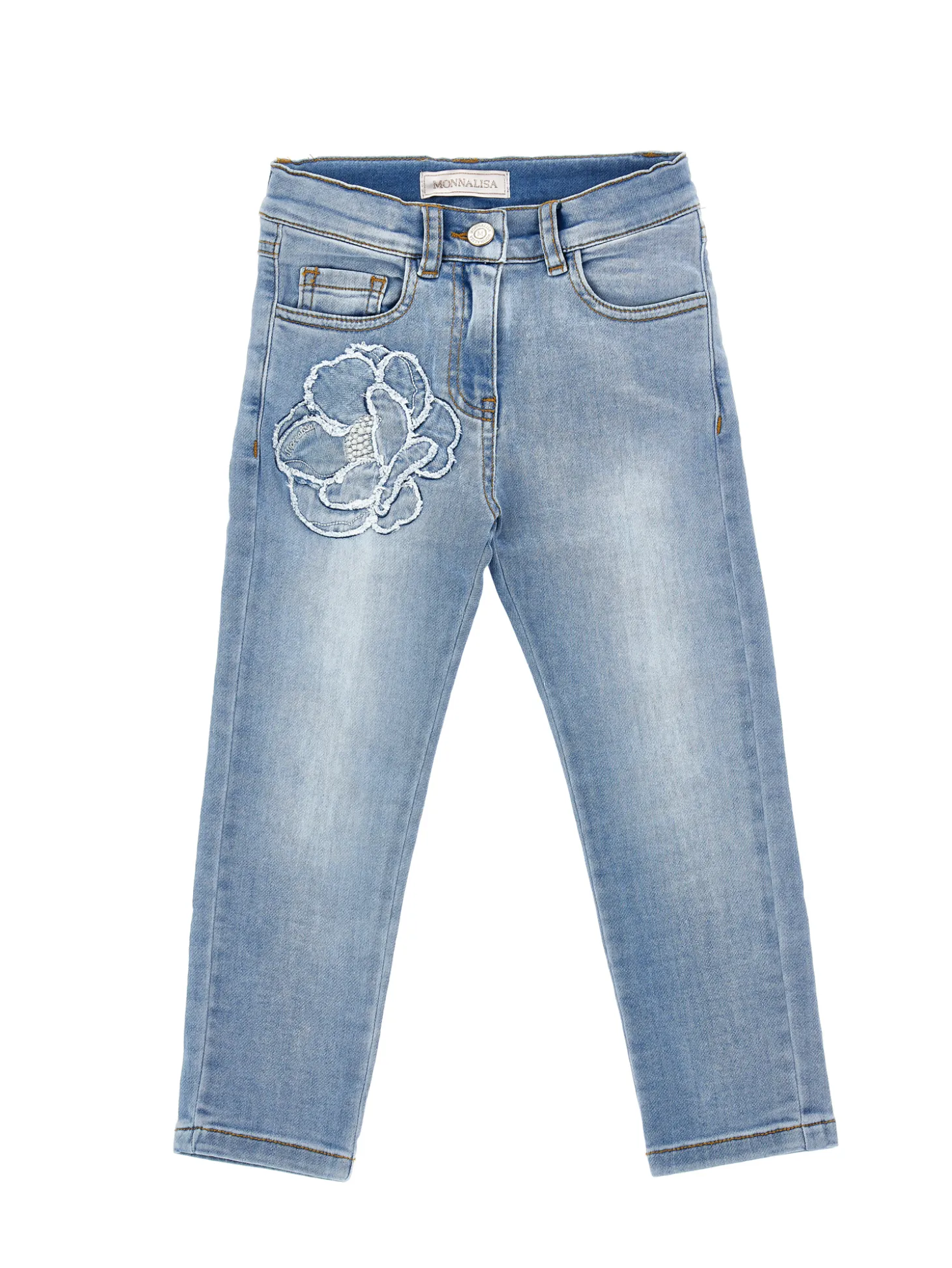 Jeans cinquetasche ricamato