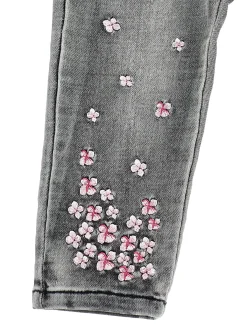 Jeans denim cargo con galette