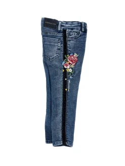Jeans denim ricamati