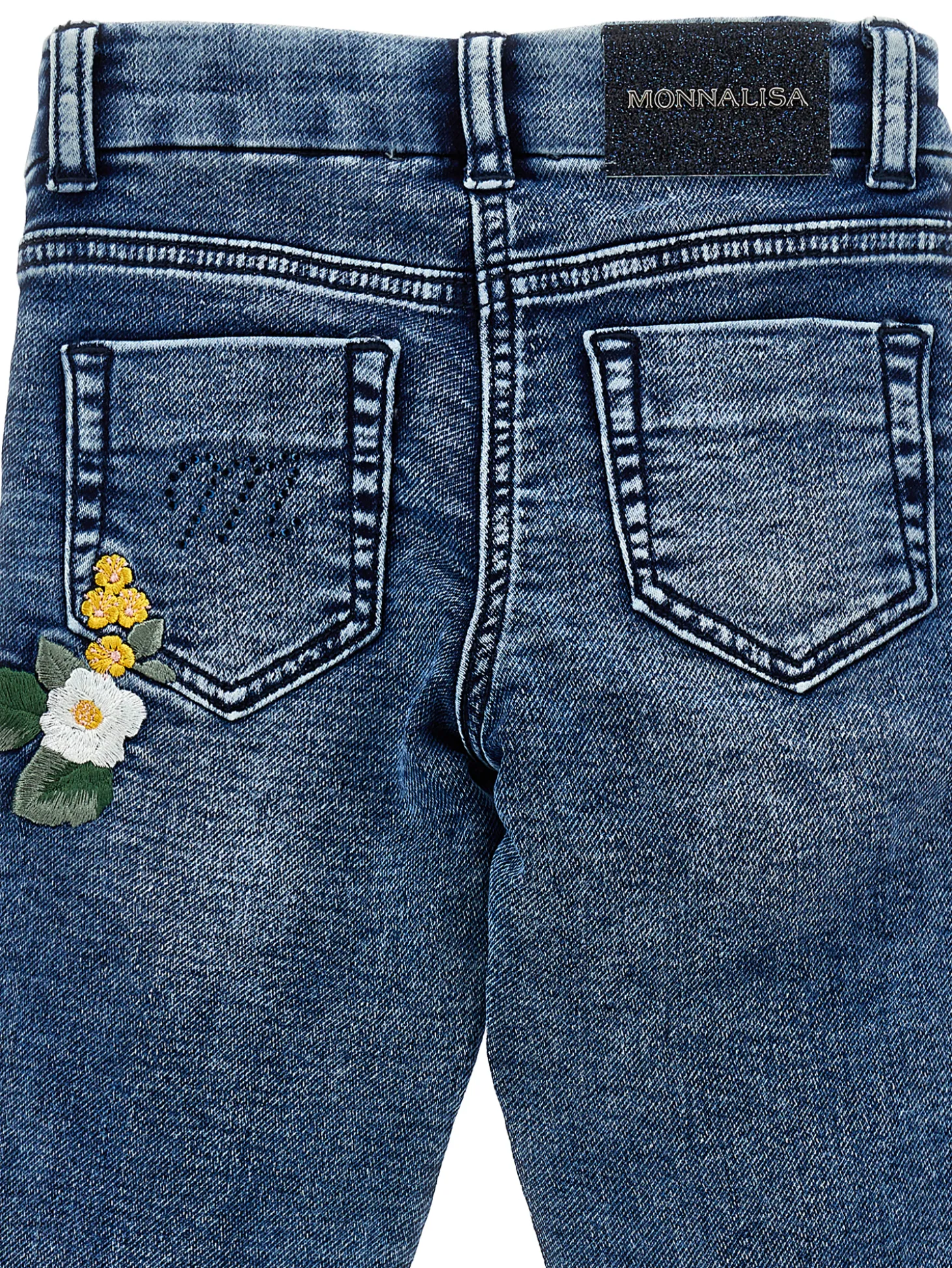 Jeans denim ricamati
