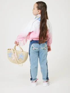 Jeans felpa ricamati