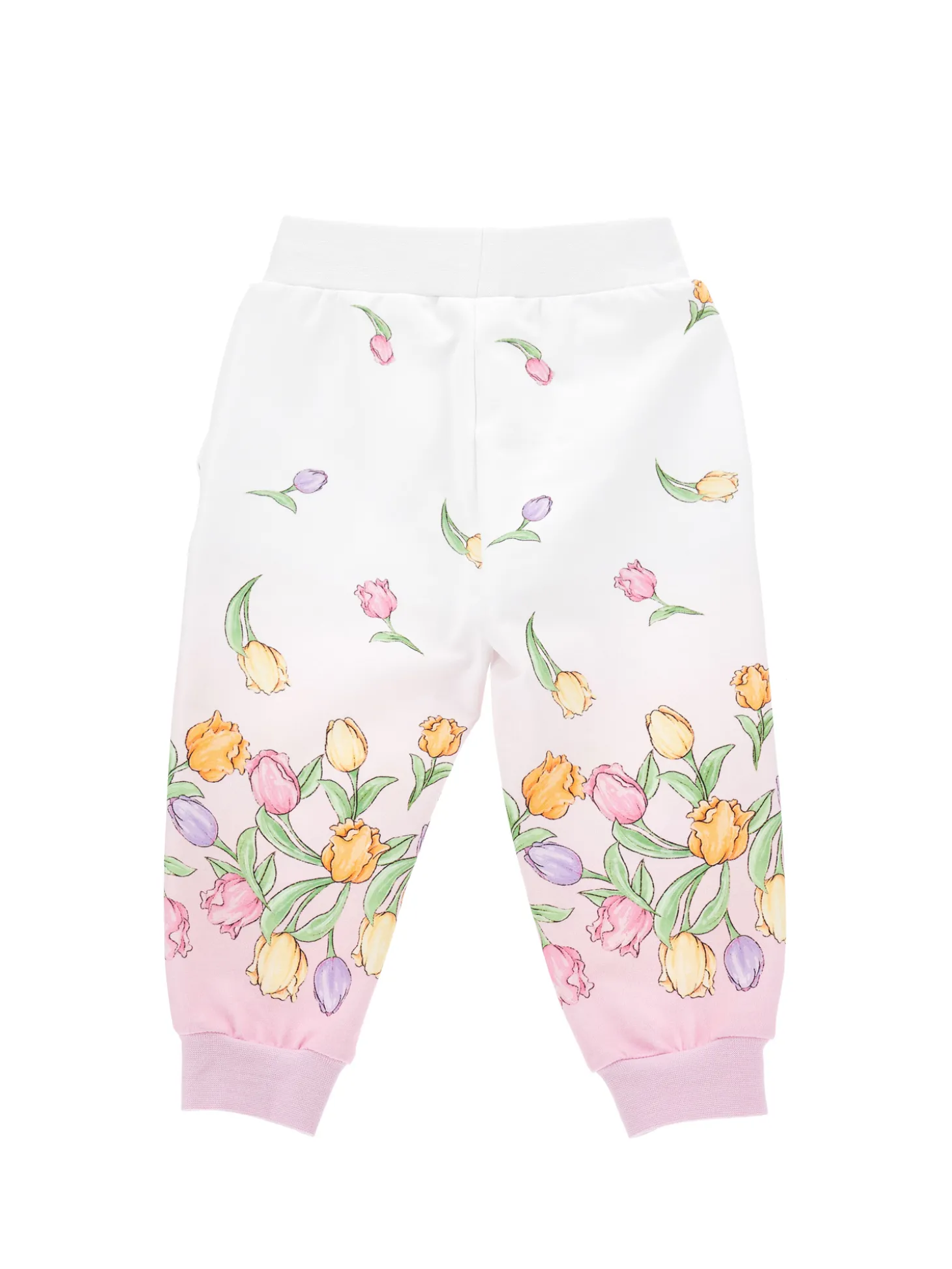 Jogger cotone stampa tulipani