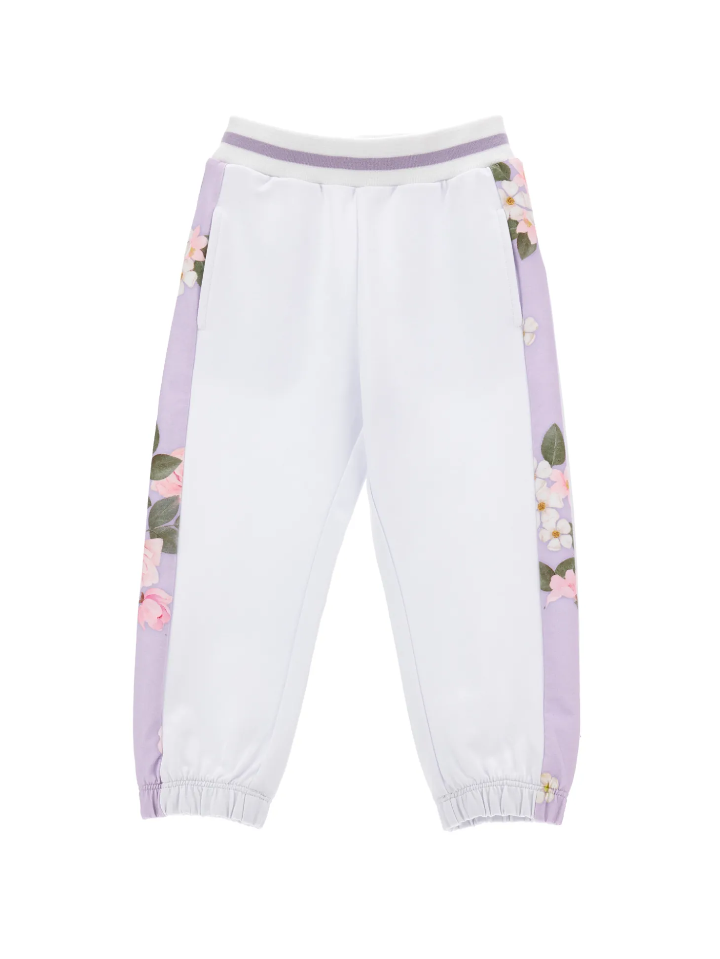Jogger felpa fiorellini