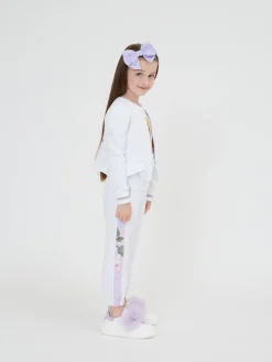 Jogger felpa fiorellini