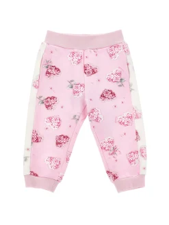 Jogger felpa floreale