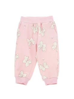 Jogger felpa stampa fiocchi