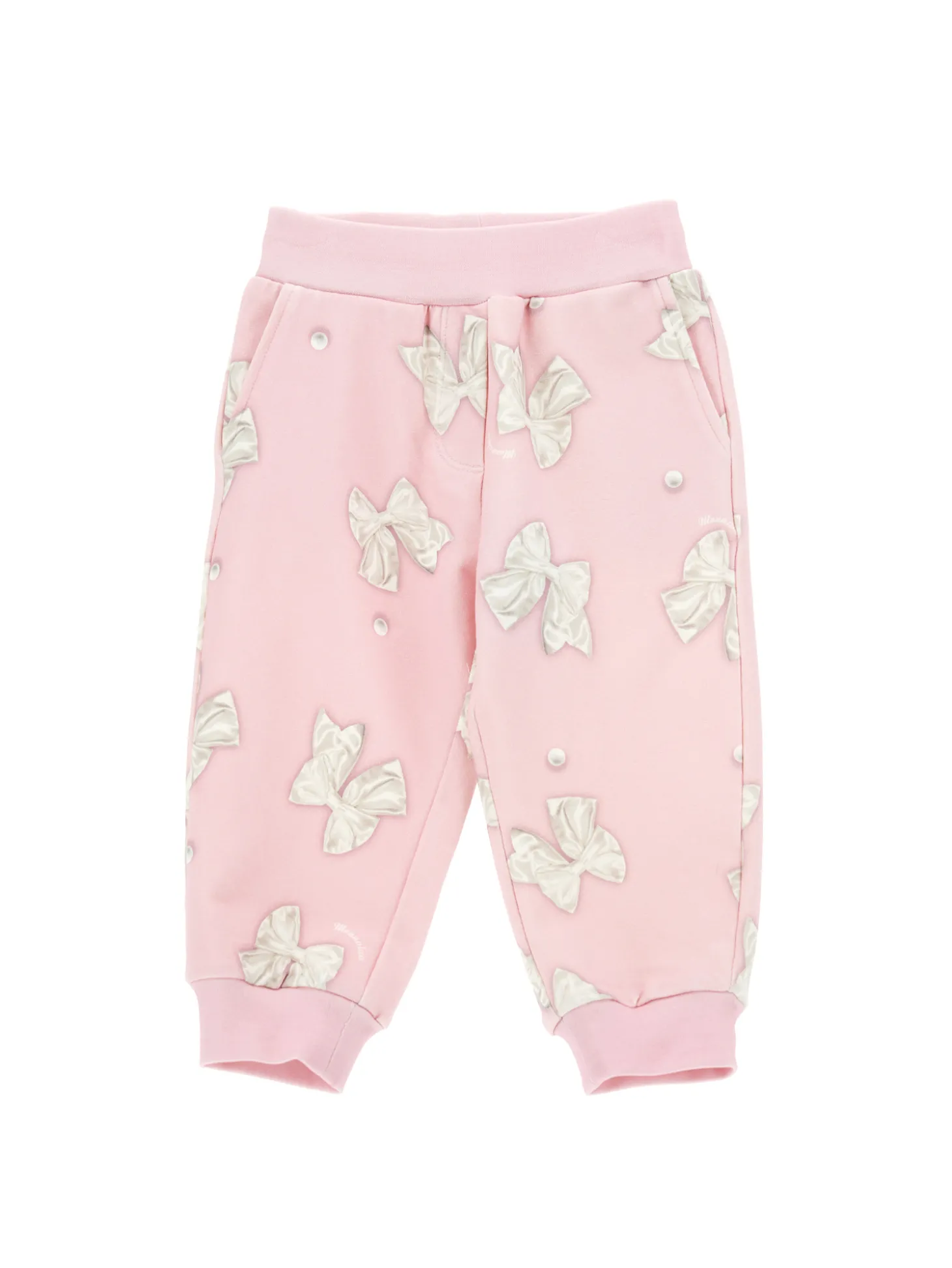 Jogger felpa stampa fiocchi