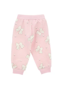 Jogger felpa stampa fiocchi
