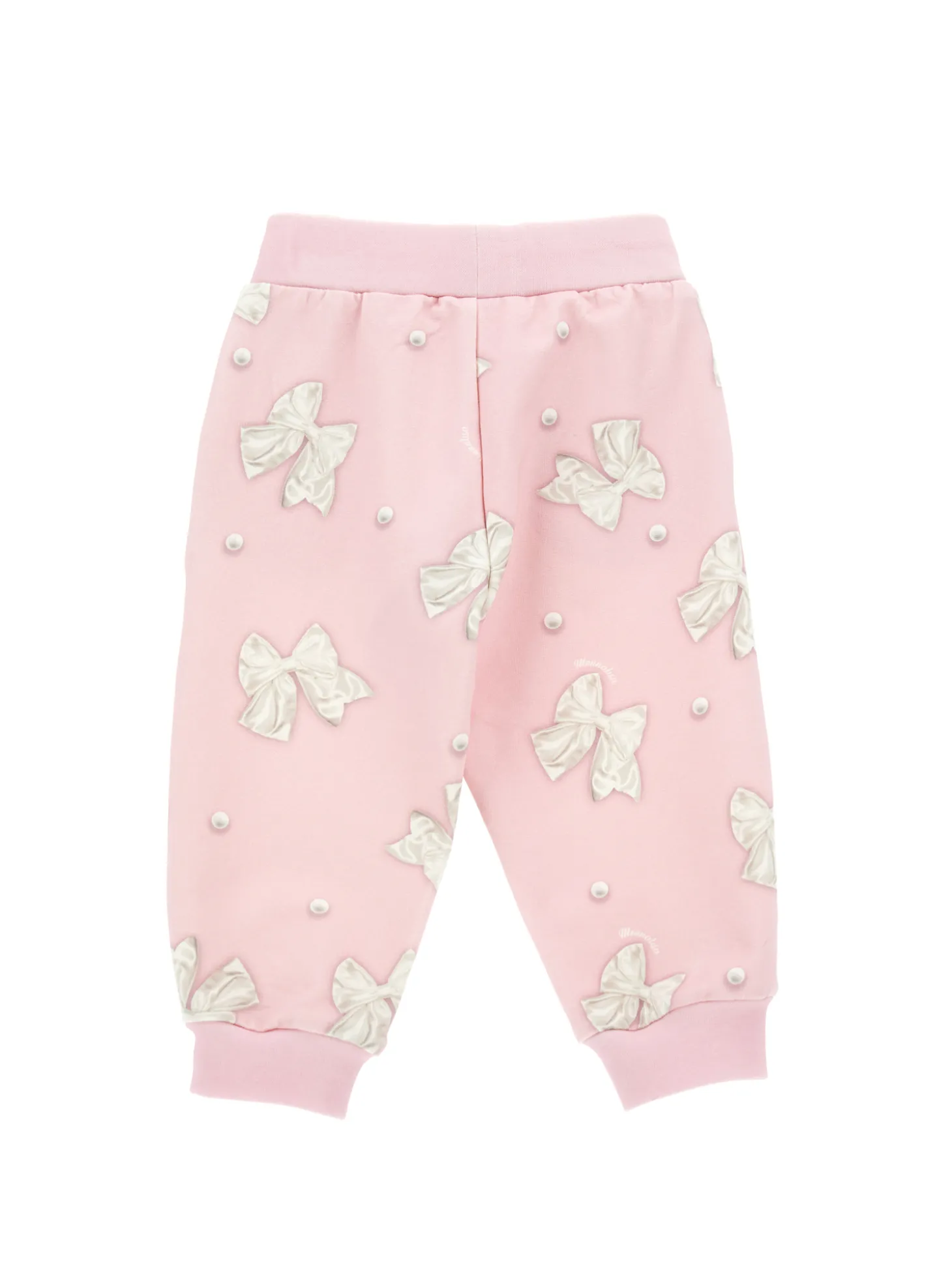 Jogger felpa stampa fiocchi