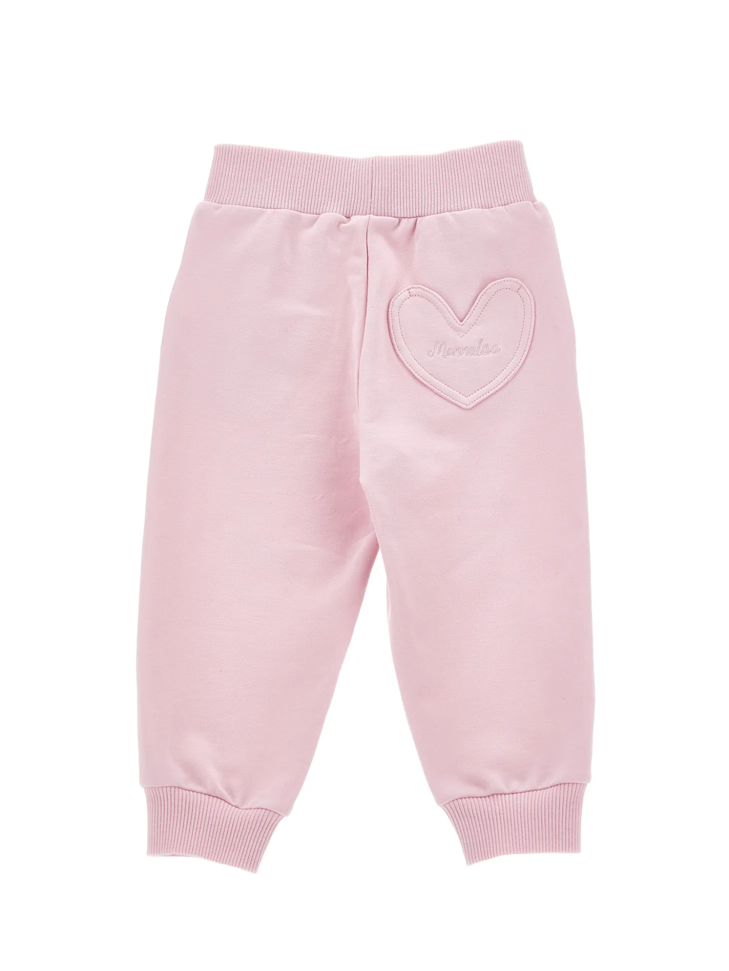 Jogger in felpa con tasca a cuore