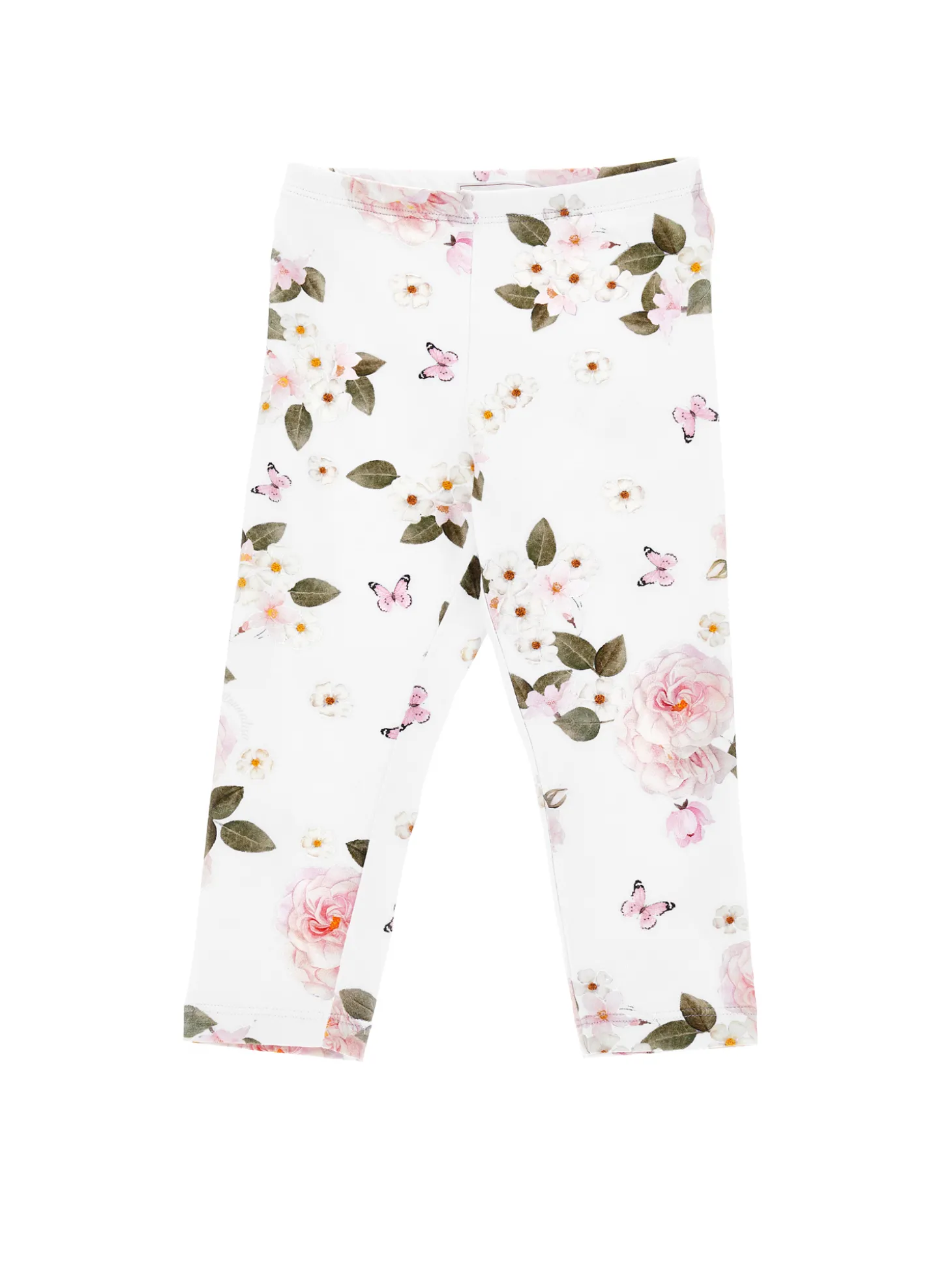 Leggings jersey stampa bouquet